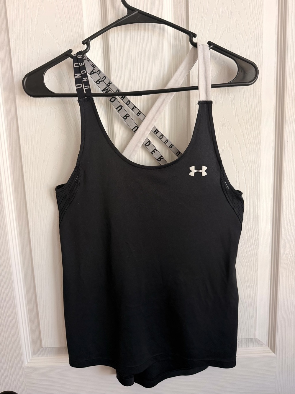 Under Armour Black & White Crossback Performance Tank